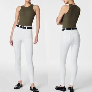 Spanx Pull-On Ankle Skinny Jeans White L
